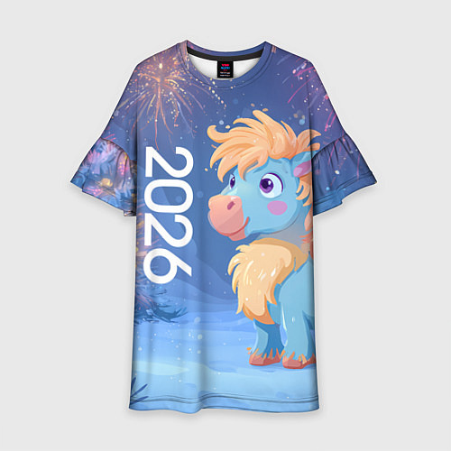 Детское платье Милая лошадка 2026 / 3D-принт – фото 1