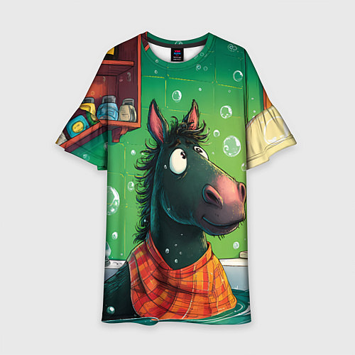 Детское платье Лошадь моется в ванной / 3D-принт – фото 1