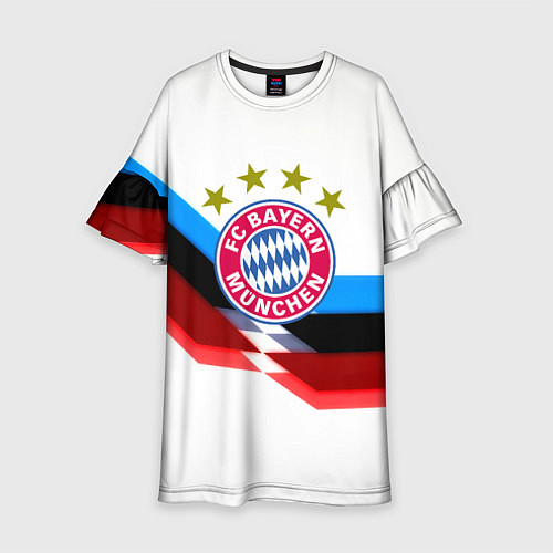 Детское платье Бавария Мюнхен геометрия спорт / 3D-принт – фото 1