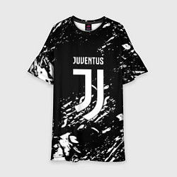 Детское платье Juventus белые штрихи красок