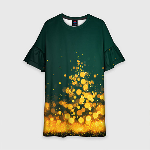 Детское платье Новогодние елочки из боке / 3D-принт – фото 1