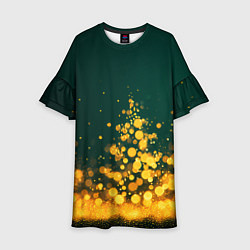 Детское платье Новогодние елочки из боке