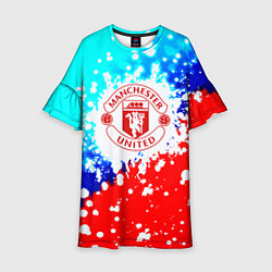 Детское платье Манчестер Юнайтед неон