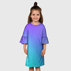 Платье клеш для девочки Color multi-colored gradient, цвет: 3D-принт — фото 2