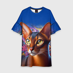 Детское платье Абиссинка на фоне стены с граффити