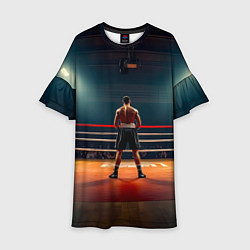 Платье клеш для девочки Чемпион на ринге, цвет: 3D-принт