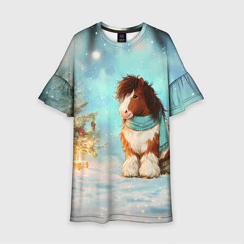 Детское платье Лошадка у елки 2026 / 3D-принт – фото 1