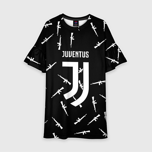 Детское платье Ювентус армейский стиль / 3D-принт – фото 1