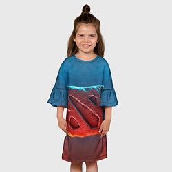 Платье клеш для девочки Dota 2: Symbol, цвет: 3D-принт — фото 2