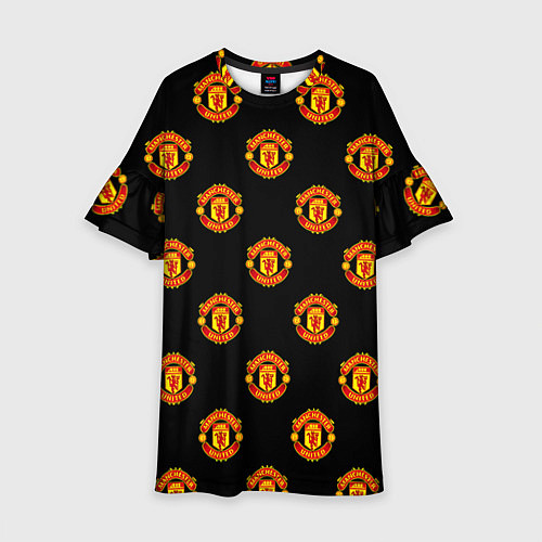 Детское платье Manchester United Pattern / 3D-принт – фото 1