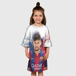 Платье клеш для девочки Neymar FCB, цвет: 3D-принт — фото 2