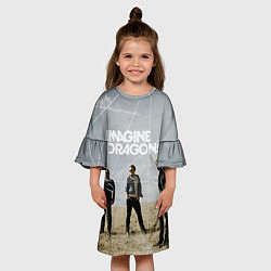 Платье клеш для девочки Imagine Dragons: Boys, цвет: 3D-принт — фото 2