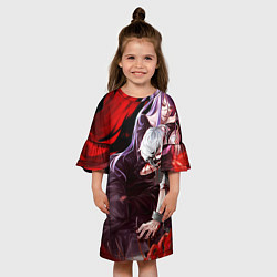 Платье клеш для девочки Токийский гуль, цвет: 3D-принт — фото 2