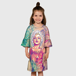 Платье клеш для девочки Монро, цвет: 3D-принт — фото 2
