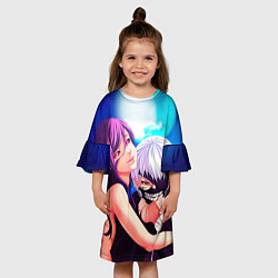 Платье клеш для девочки Токийский Гуль, цвет: 3D-принт — фото 2