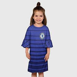 Платье клеш для девочки Chelsea: Drogba, цвет: 3D-принт — фото 2