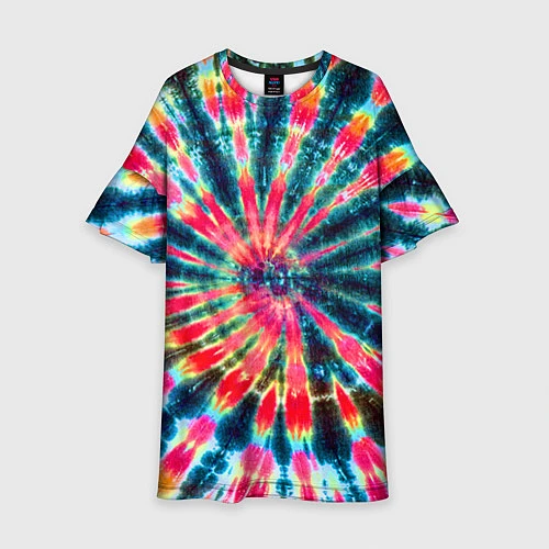 Детское платье Tie dye / 3D-принт – фото 1