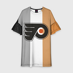 Платье клеш для девочки Philadelphia Flyers, цвет: 3D-принт