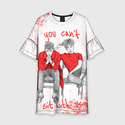 Платье клеш для девочки Big Bang: Sit with us, цвет: 3D-принт