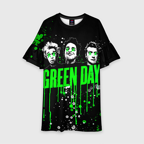 Детское платье Green Day: Acid Colour / 3D-принт – фото 1
