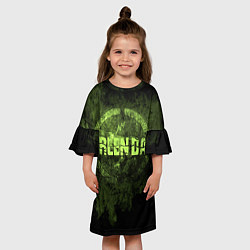 Платье клеш для девочки Green Day: Acid Voltage, цвет: 3D-принт — фото 2