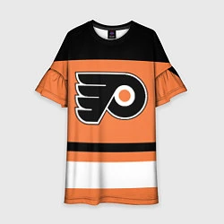 Платье клеш для девочки Philadelphia Flyers, цвет: 3D-принт