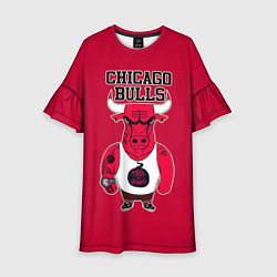 Платье клеш для девочки Chicago bulls, цвет: 3D-принт