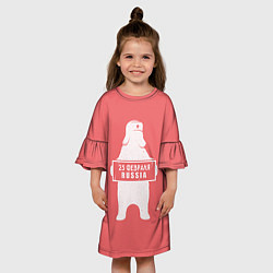Платье клеш для девочки С 23 фефраля Россия, цвет: 3D-принт — фото 2