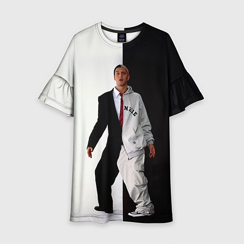 Детское платье Eminem: Black & White / 3D-принт – фото 1