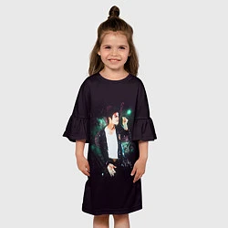 Платье клеш для девочки Michael Jackson, цвет: 3D-принт — фото 2