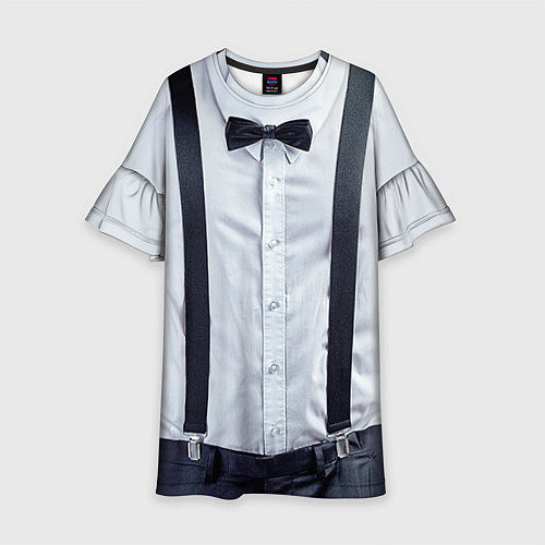 Детское платье Рубашка с подтяжками / 3D-принт – фото 1