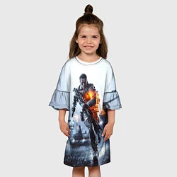 Платье клеш для девочки Battlefield Multiplayer, цвет: 3D-принт — фото 2