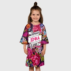 Платье клеш для девочки Дочке, цвет: 3D-принт — фото 2