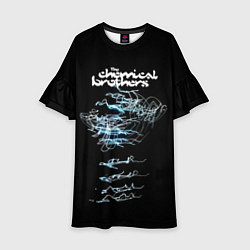 Платье клеш для девочки Chemical Brothers: autograph цвета 3D-принт — фото 1
