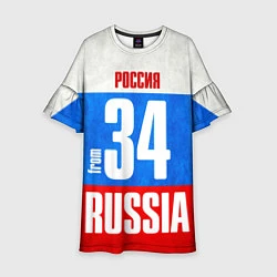Платье клеш для девочки Russia: from 34, цвет: 3D-принт