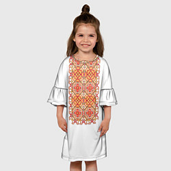 Платье клеш для девочки Вышивка 2, цвет: 3D-принт — фото 2