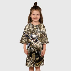 Платье клеш для девочки Спецназ 1, цвет: 3D-принт — фото 2