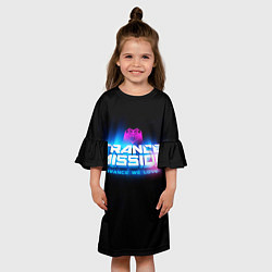 Платье клеш для девочки Trancemission: Trance we love, цвет: 3D-принт — фото 2