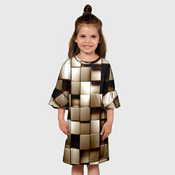 Платье клеш для девочки Кубики, цвет: 3D-принт — фото 2