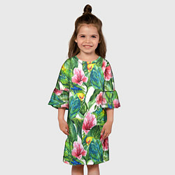 Платье клеш для девочки Джунгли, цвет: 3D-принт — фото 2
