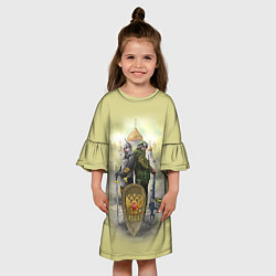 Платье клеш для девочки Имперская русь, цвет: 3D-принт — фото 2