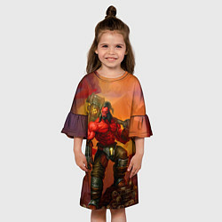 Платье клеш для девочки Axe Blade, цвет: 3D-принт — фото 2