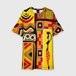 Платье клеш для девочки Африка, цвет: 3D-принт