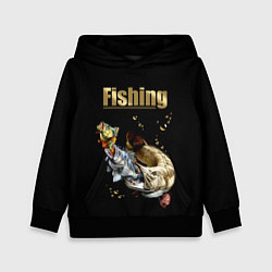 Толстовка-худи детская Gold Fishing, цвет: 3D-черный