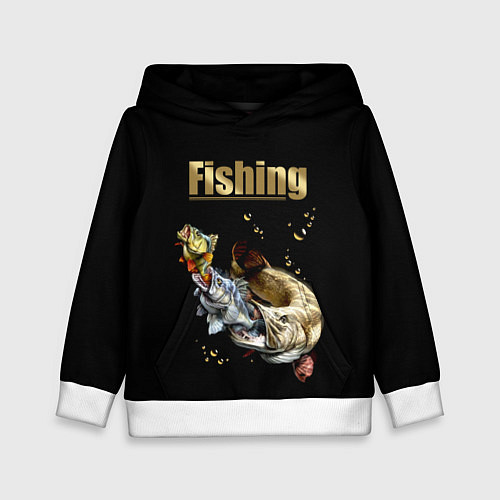 Детская толстовка Gold Fishing / 3D-Белый – фото 1