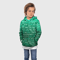 Толстовка-худи детская Программирование 8, цвет: 3D-белый — фото 2
