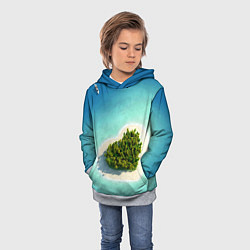 Толстовка-худи детская Остров, цвет: 3D-меланж — фото 2
