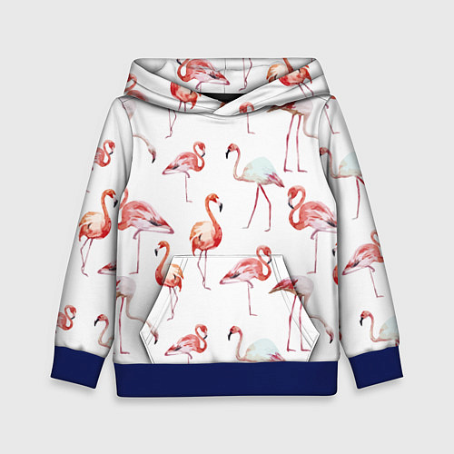 Детская толстовка Действия фламинго / 3D-Синий – фото 1