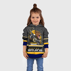 Толстовка-худи детская Boston Bruins, цвет: 3D-синий — фото 2