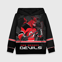 Толстовка-худи детская New Jersey Devils, цвет: 3D-черный